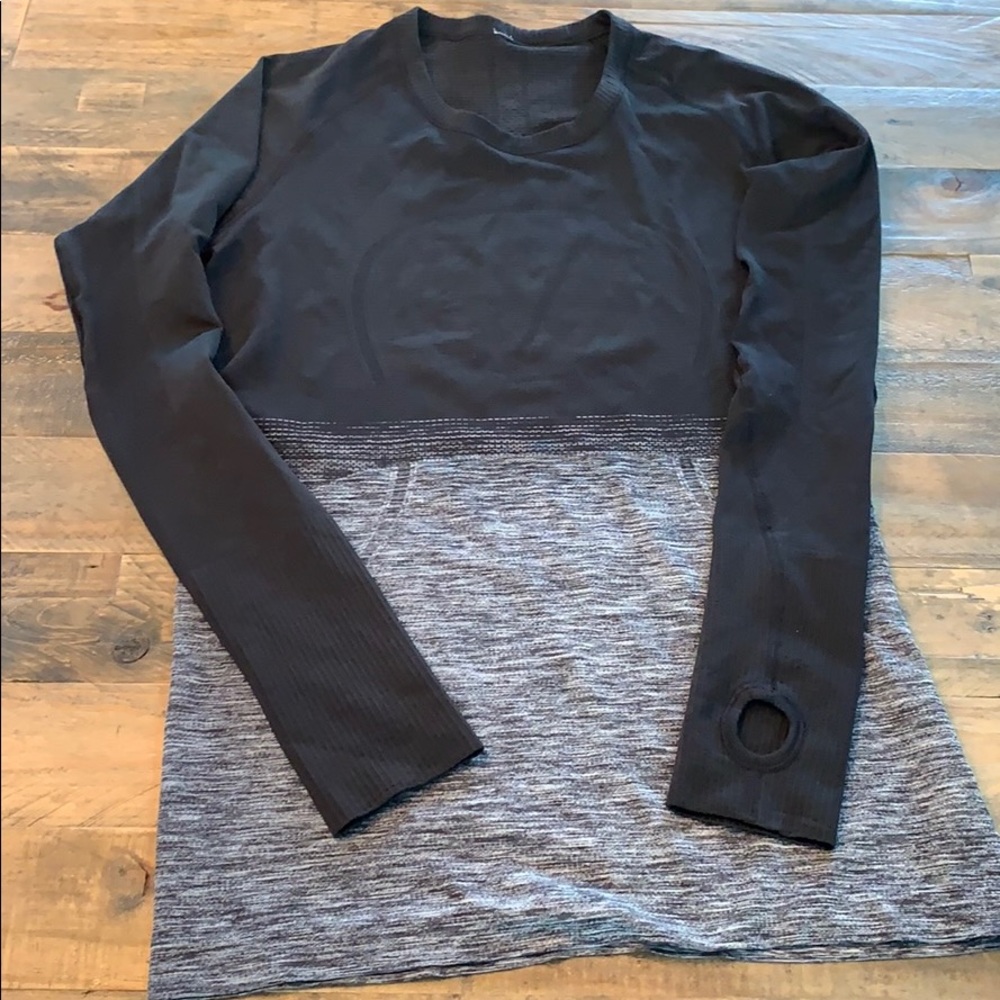Lululemon Athletica Black and Gray Women's Top